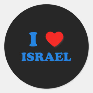 Hjärta Israel Jag älskar Israels självständighetsd Runt Klistermärke