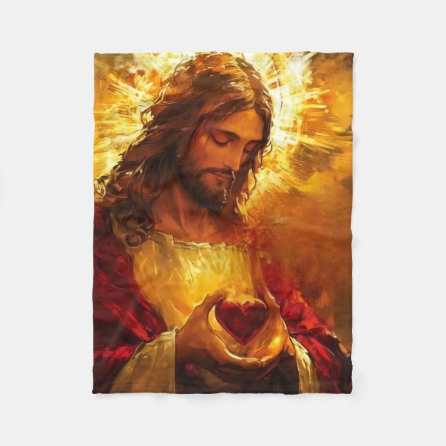 Hjärta Jesu  Fleecefilt (Framsidan)
