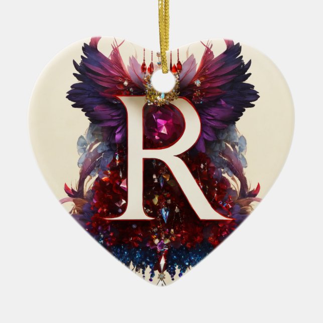 Hjärta Julgransprydnad Keramik (Framsidan)