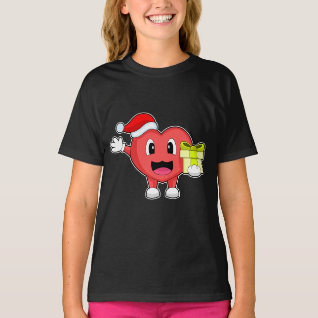 Hjärta Julpaket T Shirt (Framsida)