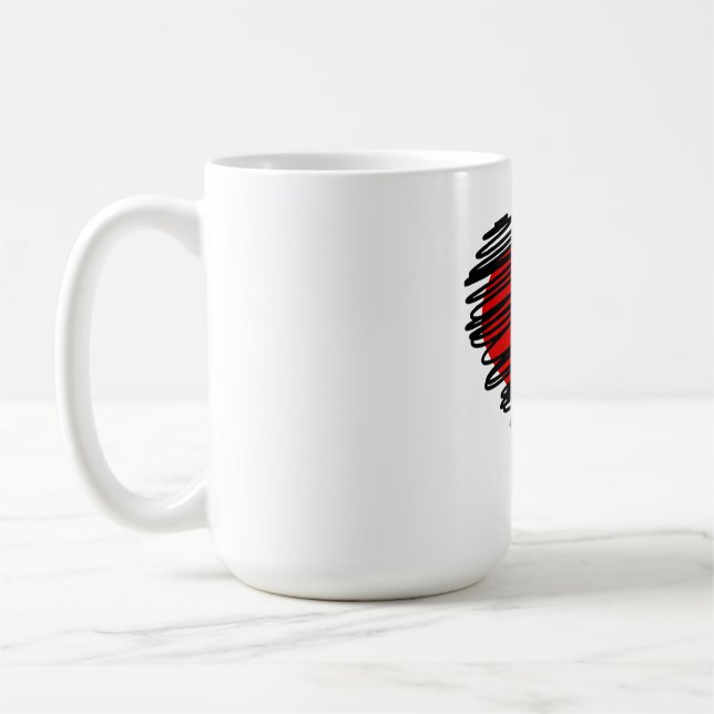 hjärta kaffemugg (Vänster)