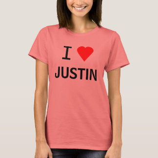 Hjärta (Kärlek) Justin eller? T Shirt