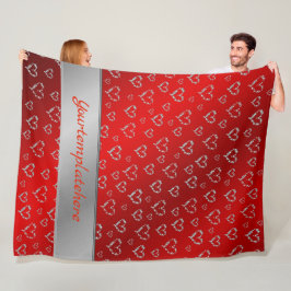 hjärta, kärlek, metall, metall, valentin, romantis fleecefilt