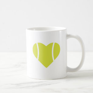 Hjärta Kärlek Och Lev Tennis Kaffemugg