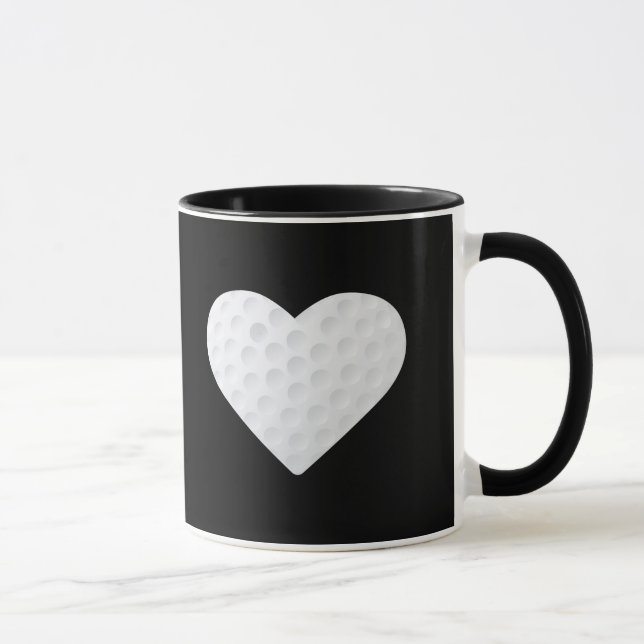 Hjärta Kärlek och levande golf Mugg (Höger)