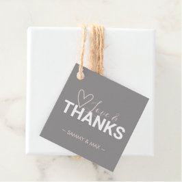 Hjärta Kärlek och Tacksamhet Förmånsetiketter Gåvor Etiketter