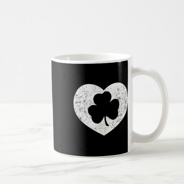 Hjärta Klöver St Patricks Day Män Kvinnor St. Patr Kaffemugg (Höger)