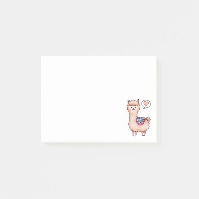 Hjärta Lama Post-it Block (Framsida)