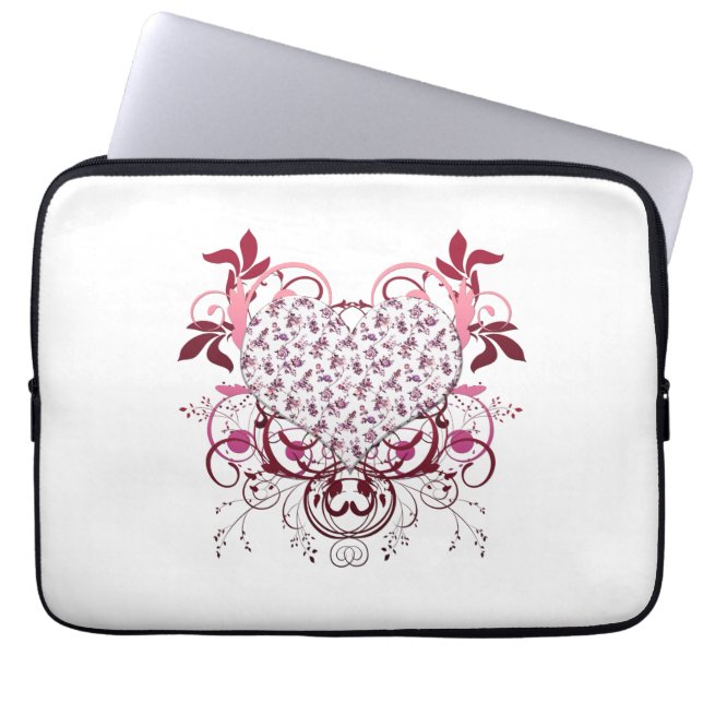 Hjärta Laptop Sleeve (Framsidan)