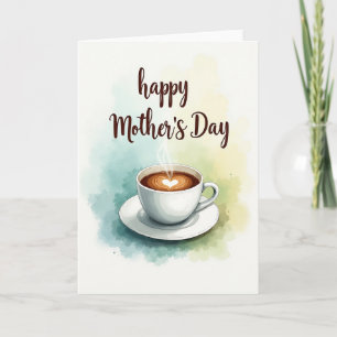 Hjärta Latte Mors Dag-kort Kort