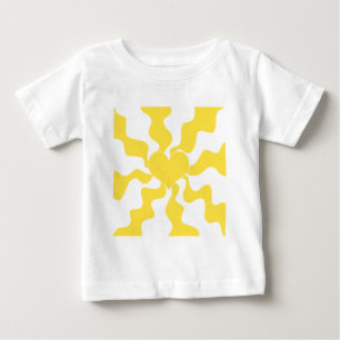 Hjärta - Lemon Gult och vit T Shirt