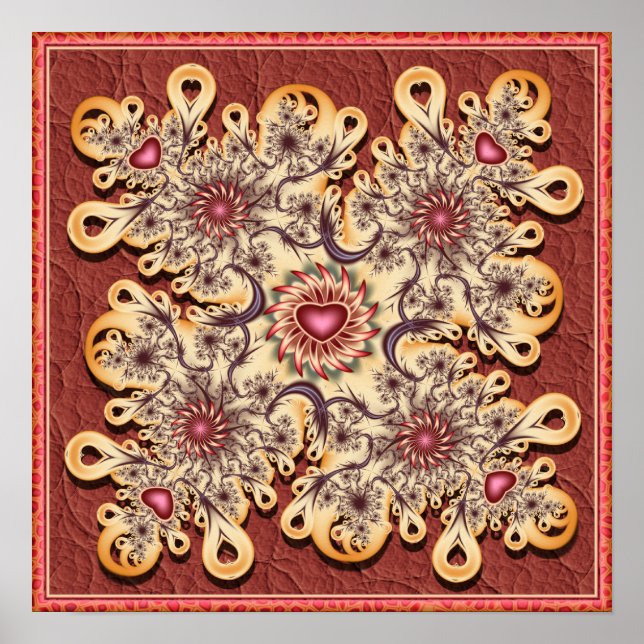 Hjärta Mandala Poster (Framsidan)