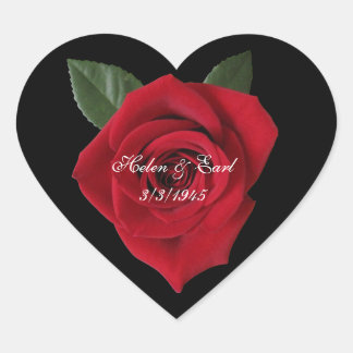 Hjärta med Adress produkt med etiketten Ro Hjärtformat Klistermärke