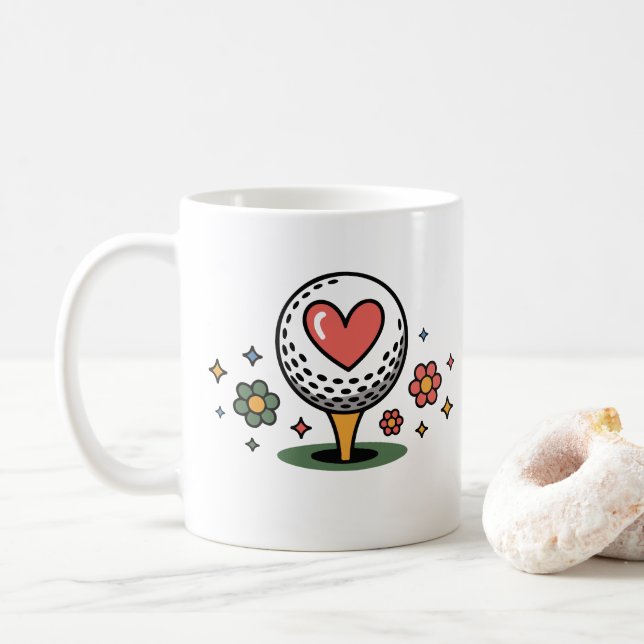 Hjärta Med Blommotiv Mugg — Hälsa & Välbefinnande (Med munk)