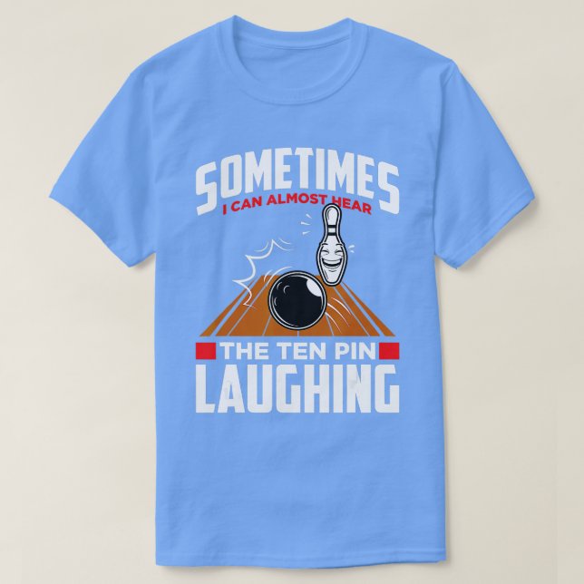 Hjärta med det tio Pin Laughing Funny Bowlareare B T Shirt (Design framsida)