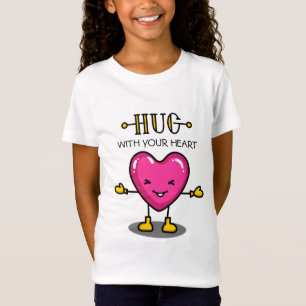 Hjärta med ditt hjärta T-Shirt för flicka