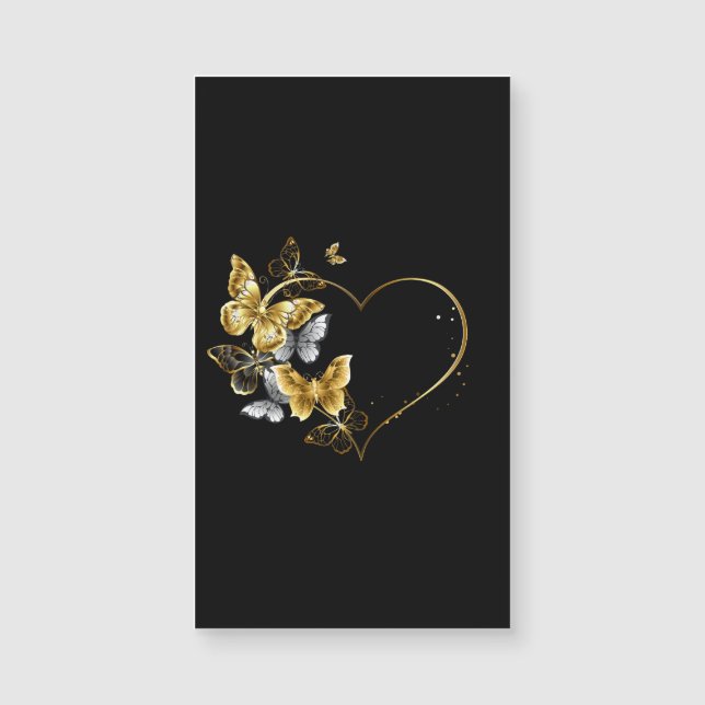 Hjärta med Golden Butterflies (Framsida)