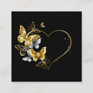 Hjärta med Golden Butterflies