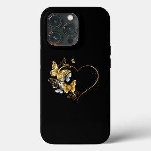 Hjärta med Golden Butterflies