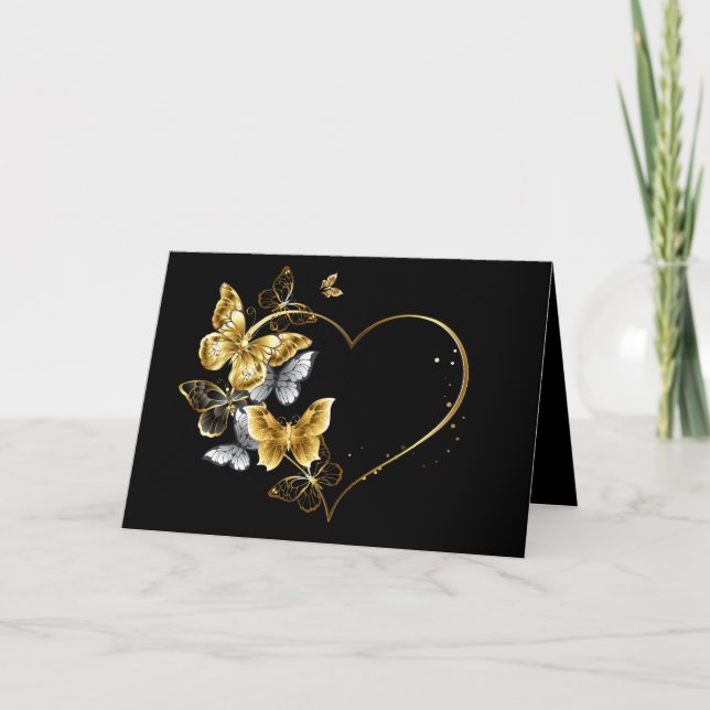 Hjärta med Golden Butterflies Program (Framsida)