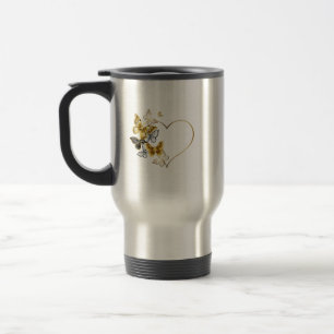 Hjärta med Golden Butterflies Resemugg