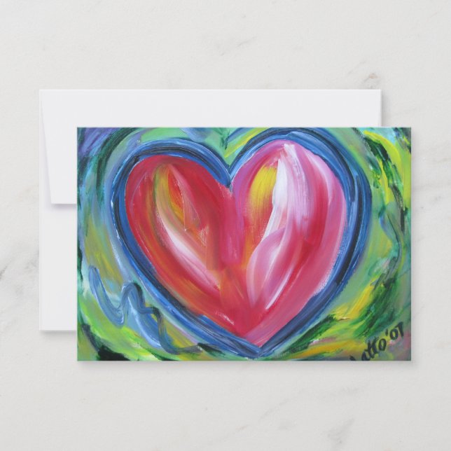 Hjärta med Hope Anpassningsbar Small Investigation Inbjudningar (Framsida)