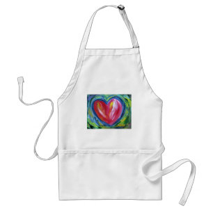 Hjärta med Hope Art Anpassningsbar Apron Förkläde