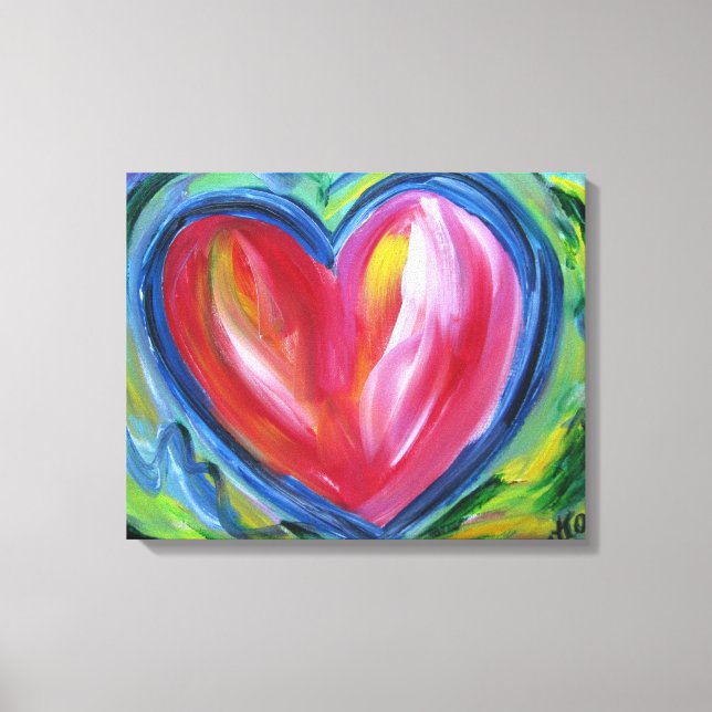 Hjärta med Hope Canvas Painting Art Painting (Framsida)