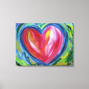 Hjärta med Hope Canvas Painting Art Painting