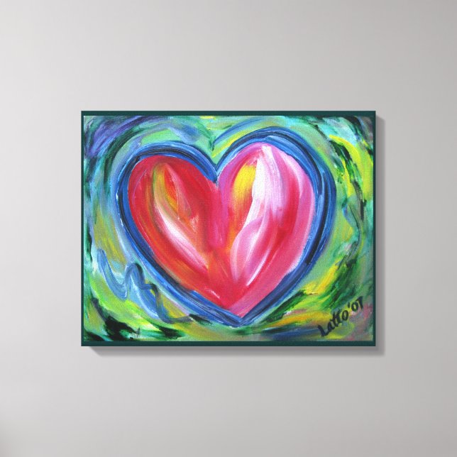 Hjärta med Hope Canvas Painting Art Painting (Framsida)