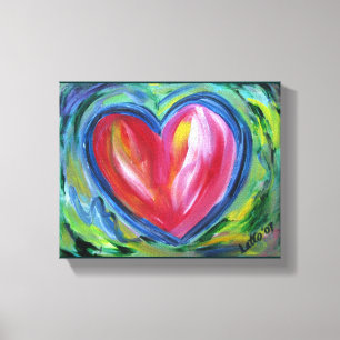Hjärta med Hope Canvas Painting Art Painting