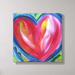 Hjärta med Hope Canvas Painting Art Painting