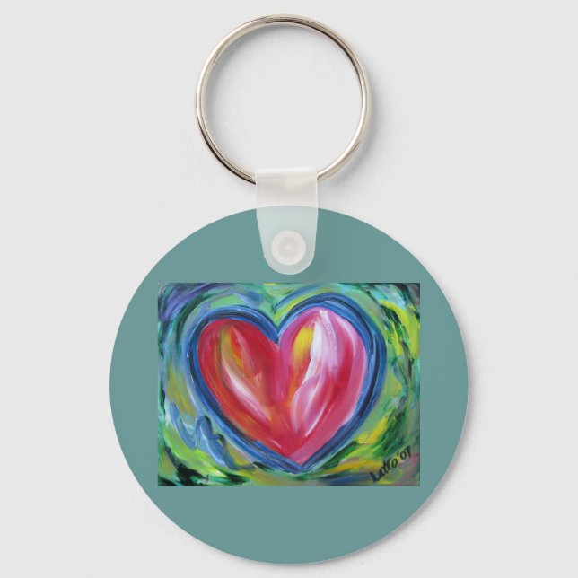 Hjärta med Hope Keychain Nyckelring (Framsida)