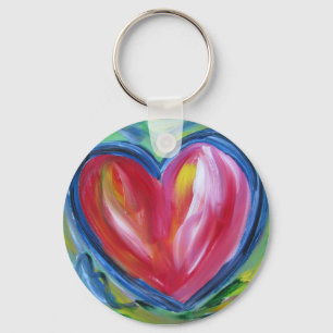 Hjärta med Hope Keychain Nyckelring