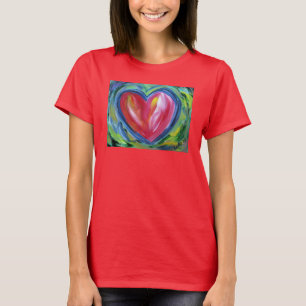 Hjärta med Hope Painting Kärlek Anpassningsbar Art T-shirt