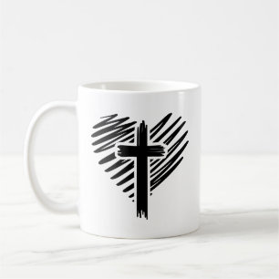 Hjärta med Kor-kaffe Mugg