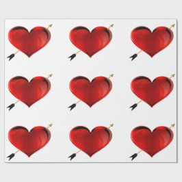 Hjärta med Papper radbrytning Presentpapper