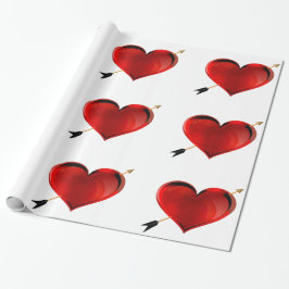 Hjärta med Papper radbrytning Presentpapper