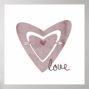 Hjärta med pilen poster