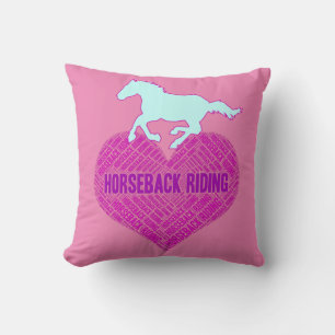 hjärta med Vild Pony Kudde