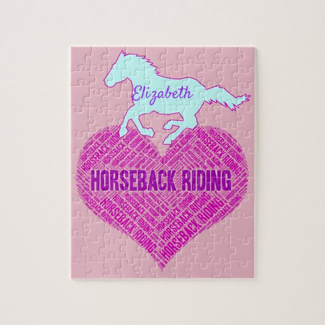  hjärta med Vild Pony Pussel (Vertikal)