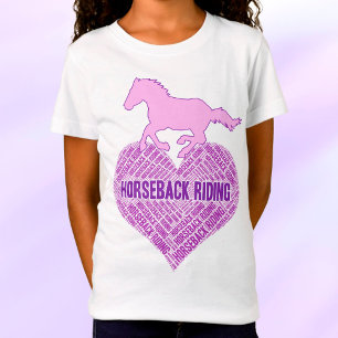 hjärta med Vild Pony T- Shirt T
