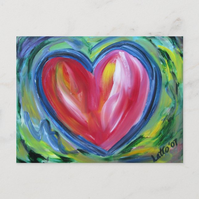 Hjärta med vykort för hopp (Framsida)