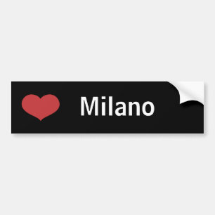 Hjärta Milano Bildekal