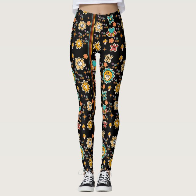 HJÄRTA  MÖNSTER LEGGINGS (Framsida)
