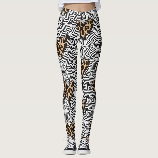HJÄRTA  MÖNSTER LEGGINGS (Framsida)