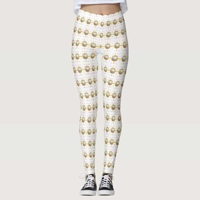 HJÄRTA  MÖNSTER LEGGINGS (Framsida)