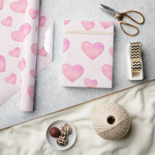Hjärta mot Heart Valentines day Presentpapper