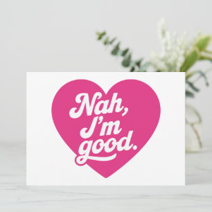 Hjärta Nah Jag Mår Bra Anti Valentinsdag Singel Me Julkort