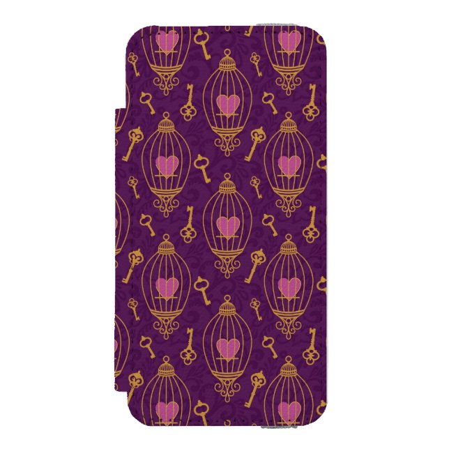 Hjärta-nyckel-mönster Incipio iPhone Wallet Skal (Folio Framsidan)
